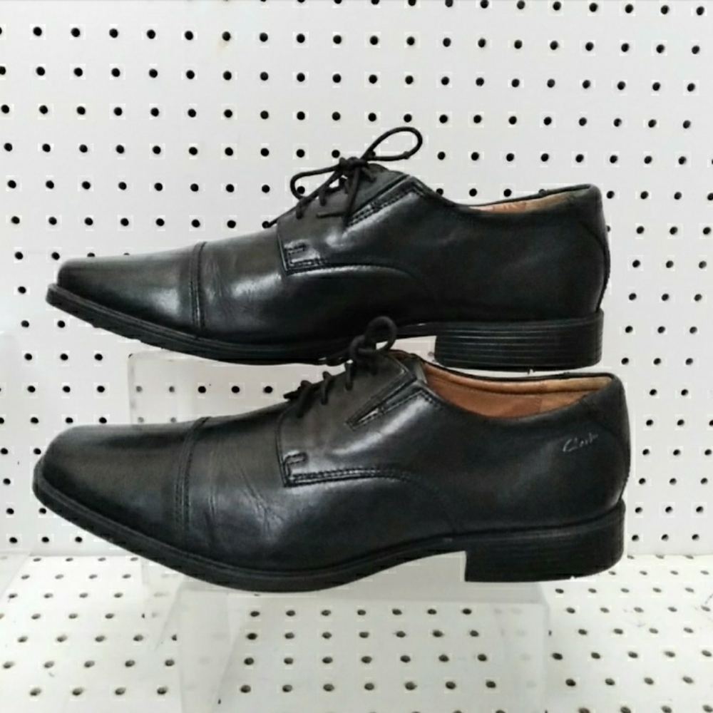 Clarks | Black Shoes | Men's Comfort Oxford Cushioned Footbed Lace-up Sz 11.5 M